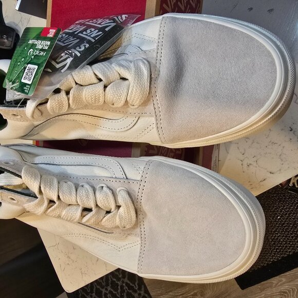 Vans OLD SKOOL OVERSIZED LACE VN0007NTWGR White Green Skateboarding MENS 10 NEW - Picture 8 of 12
